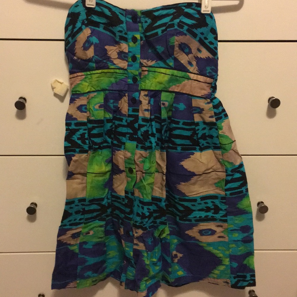Target dress with strapless tribal print sz s